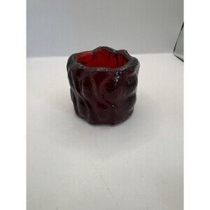 Wondermold Lucite Candle Holder MCM Vtg Textured Christmas Ice Bark Tea Light